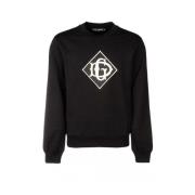 Zwart Colorblock Funnel Sweatshirt Dolce & Gabbana , Black , Heren