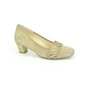 Taupe Suède + Bronzen Pump 4cm Gabor , Beige , Dames