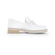 Comfortabele leren loafer voor dames Gabor , White , Dames