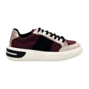 Vetersneakers met ronde neus Geox , Brown , Dames