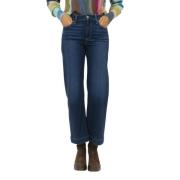 Hoge Taille Wijde Pijp Jeans Paige , Blue , Dames