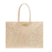 Grote Studio Box shopper tas Salvatore Ferragamo , Beige , Dames