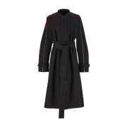 Zwarte Trenchcoat met Ritsdetail Salvatore Ferragamo , Black , Dames