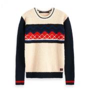 Pluche Trui, Blijf Warm en Stijlvol Scotch & Soda , Multicolor , Heren