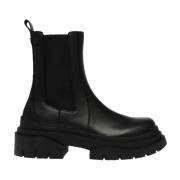 Zwarte eco-leren laarzen Steve Madden , Black , Dames