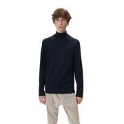 Navy Wool Turtleneck Sweater Drykorn , Blue , Heren