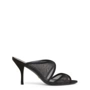 Sparkle Mesh Hakken Muiltjes Stuart Weitzman , Black , Dames