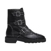 Zwarte Leren Jesse Lift Boot Stuart Weitzman , Black , Dames