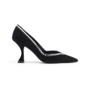 Xcurve 85 Kristalpomp Stuart Weitzman , Black , Dames