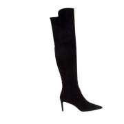 Mode Over-knee Laarzen Vrouwen Leer Stuart Weitzman , Black , Dames