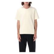 Luxe Viscose Blend Crewneck T-Shirt Jil Sander , White , Heren
