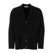 Zwarte wollen cardigan - Stijlvol en comfortabel Jil Sander , Black , ...