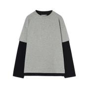 Lange Mouw T-Shirt Jil Sander , Gray , Heren