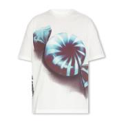 Bedrukt T-shirt Jil Sander , White , Dames