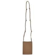 Kleine Leren Crossbody Tas Jil Sander , Beige , Heren