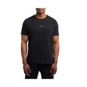 Heren Zwart Basic T-Shirt - Stijl C2776 Carlo Colucci , Black , Heren