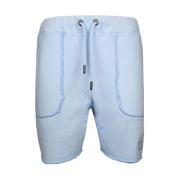 Casual Blauwe Sweat Shorts Carlo Colucci , Blue , Heren