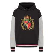 Oversize College Hoodie Dapra Carlo Colucci , Black , Heren