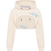 Trendy Cropped Oversize Hoodie Carlo Colucci , White , Dames