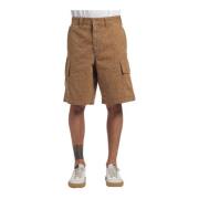 Animal Print Lange Been Cargo Bermuda Shorts Closed , Brown , Heren