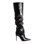 Zwarte Gala Laarzen met Patentleren Effect Giuseppe Zanotti , Black , ...