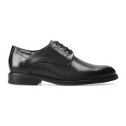 Zwarte Leren Veterschoen voor Heren Mephisto , Black , Heren