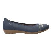 Blauwe Nubuck Ballet Ballerina Mephisto , Blue , Dames