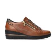 Patsy Dames Sneaker - Bruin Leer - Brede Pasvorm Mephisto , Brown , Da...