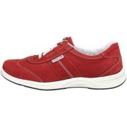 Rode Nubuck Veterschoenen met Perforaties voor Dames Mephisto , Red , ...