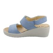 Charmante Faux-Stone Damessandaal Mephisto , Blue , Dames