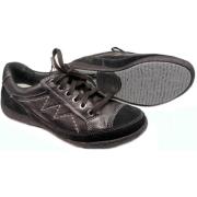 Zwarte leren veterschoenen voor dames Mephisto , Black , Dames