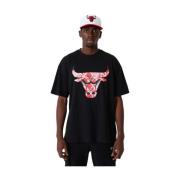 T-shirt Chicago Bulls NBA Infill Logo New Era , Black , Heren