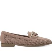 Beige Leren Loafers voor Dames Tamaris , Beige , Dames