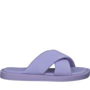 Paarse Leren Sliders voor Dames Tamaris , Purple , Dames