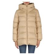 Gewatteerde Hoodie Cocoon Light add , Beige , Dames