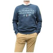 Vintage Gewassen Sweatshirt Aeronautica Militare , Blue , Heren