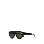 Stijlvolle zwarte acetaat zonnebril Alexander McQueen , Black , Dames