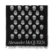 Wollen sjaal Alexander McQueen , Black , Heren
