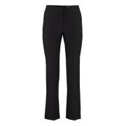 Luxe Wijde Broek Alexander McQueen , Black , Dames