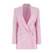 Verhoog je stijl met pastelroze wollen blazer Alexander McQueen , Pink...