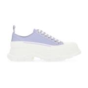 Lila Leren Veterschoenen Alexander McQueen , Purple , Dames