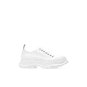 Witte sneakers met reliëflogo Alexander McQueen , White , Dames