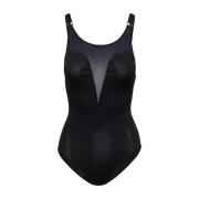 Mesh Achterloze Body Alexander McQueen , Black , Dames