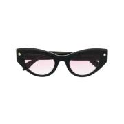 Luxe Cat-Eye Zonnebril Alexander McQueen , Black , Dames