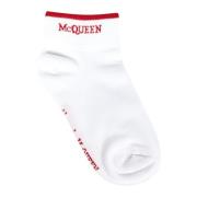 Stretch Katoenen Witte Sokken Alexander McQueen , White , Dames