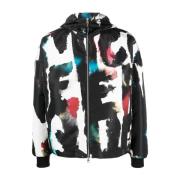 Rode Graffiti Print Hoodie Alexander McQueen , Black , Heren