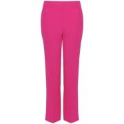 Roze Leaf Crepe Cigarette Broek Alexander McQueen , Pink , Dames