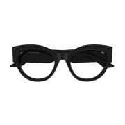 Gedurfde Cat-Eye Acetaat Montuur Alexander McQueen , Black , Unisex