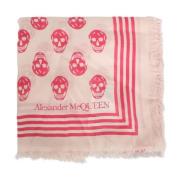 Edgy Glamour Skull Sjaal Alexander McQueen , Pink , Dames