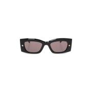 Zonnebril met logo Alexander McQueen , Black , Dames